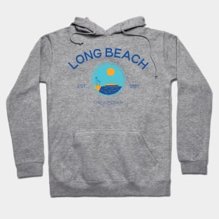 Long Beach City California Print Hoodie